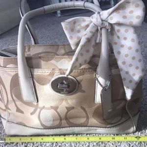 Authentic Tan Coach C satchel/bag/purse